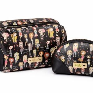 Nikky by Nicole Lee 2-Piece Cosmetic Bag Set Printed Design – NWOT